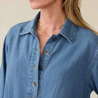 Linen Denim Oceanview Top