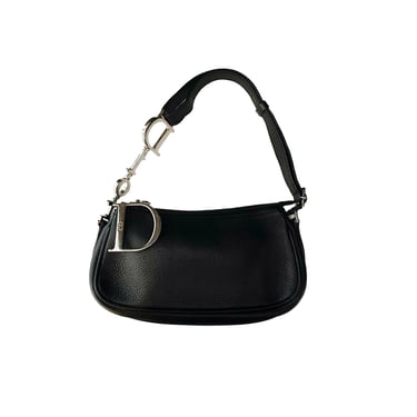 Dior Black Logo Mini Leather Shoulder Bag