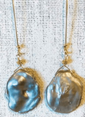 ROBIN HALEY | Peacock pearl drop earrings