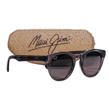 Maui Jim - Greyish Brown Transparent Round Sunglasses