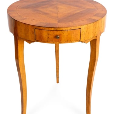 Italian Walnut Circular Lamp Table