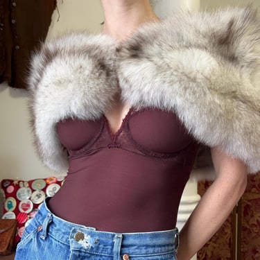 50’s/60’s vintage silver fox fur stole 