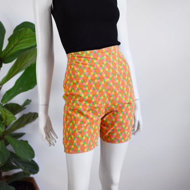 1960s Orange Reversible Cotton Shorts - S 
