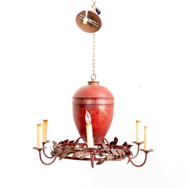 Red Tole Chandelier