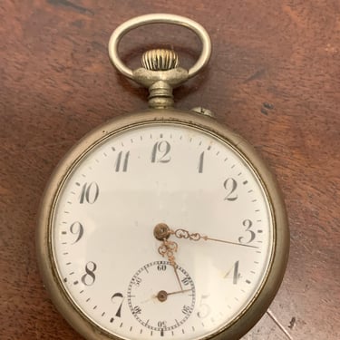 Working Coin Silver Pocket Watch Circa 1890s 