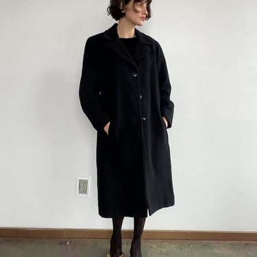 Classic Black Cashmere Blend Coat (L)