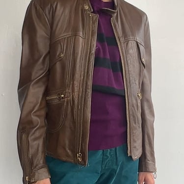 70s Yamaha Brown Moto Jacket (M)