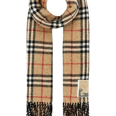 Burberry Unisex Embroidered Cashmere Blend Reversible Scarf