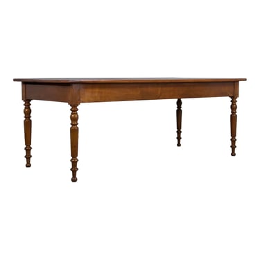 Country French Louis Philippe Style Provincial Maple Dining Table 