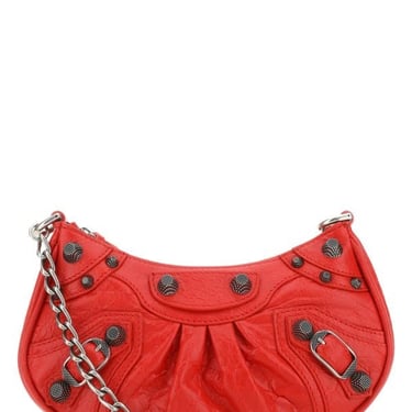 Balenciaga Woman Red Leather Le Cagole Mini Handbag