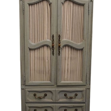 HICKORY MANUFACTURING Blue Antiqued Distressed Shabby Chic Italian Provincial 39
