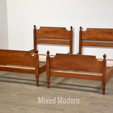 Solid Maple Twin Beds - A Pair 