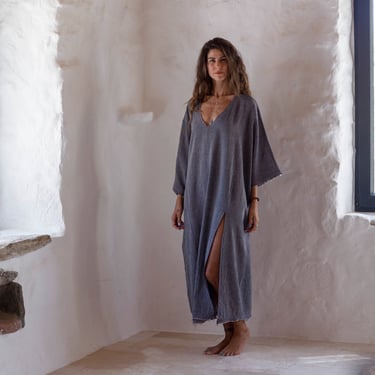 Sile Maxi Caftan in Charcoal