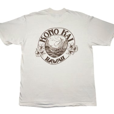 Vintage 80s Hawaii Kono Kai Double Sided Made in USA Surfing/Island Style Graphic T-Shirt Size Large 