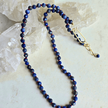 James + Jezebelle | Lapis Knotted Necklace