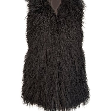 Alice & Olivia - Black Lamb Fur Vest Sz XS