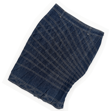 Gucci S/S 2004 pleated denim skirt
