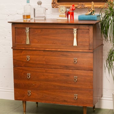 Vintage Highboy Mid Century Dresser