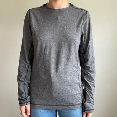Lululemon Athletica Mens Gray Reflective Shoulder Long Sleeve Sweatshirt Sz M 