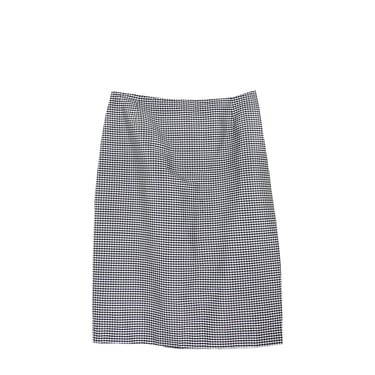 Sale/Vintage Oscar De La Renta Silk Gingham Skirt size 8 or size 30 