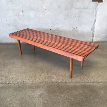 Mid Century Slat Bench/Coffee Table