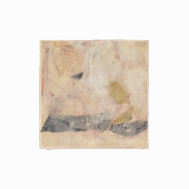 Kathy Blankley Roman Encaustic Painting Mixed Media Ceramic Tile Abstract 