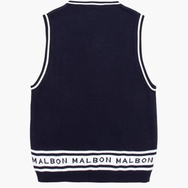 MALBON GOLF Asher Knit Vest - Navy