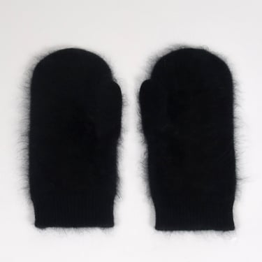 Brushed Mittens - Black Brushed