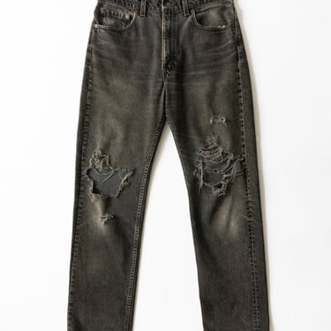 Vintage Levis 505 Jeans in Black Distress