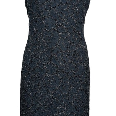 Mingolini Guggenheim Late 50s/Early 60s Black Beaded Dress on Lace