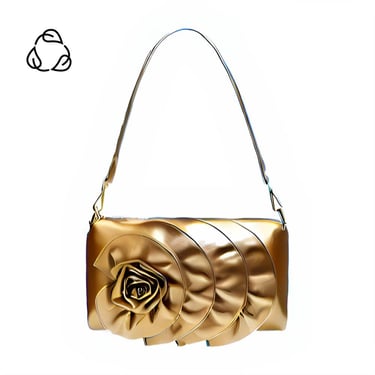 Florence Gold Recycled Vegan Shoulder Bag Pre-Order 10/30