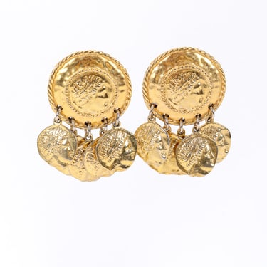 Roman Coin Charm Earrings