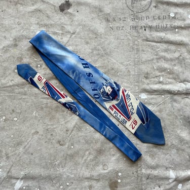 Vintage 1990s Polo Ralph Lauren Printed Silk Speedboat Necktie 