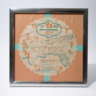 Howard Johnson's In The South Motor Lodges Pie Shape Placement, Vintage 1950s 