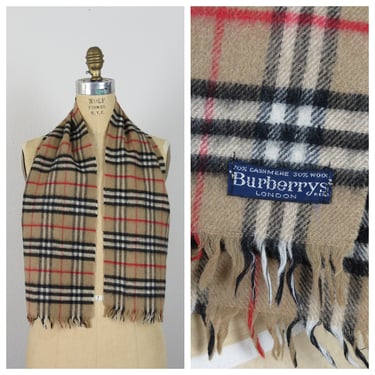 Vintage Burberry's cashmere wool scarf, Burberry nova check 