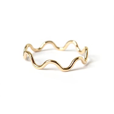 Goldeluxe - Ripple Stacking Ring | 14k Gold Fill