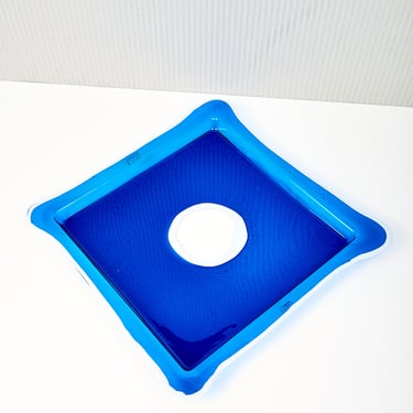 Large Square Tray in Blue