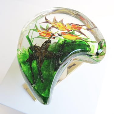 Murano Aquarium Door Handle By Alfredo Barbini for Cenedese Venetian Blown Glass Fish Sea Star Italy 1950–1970 