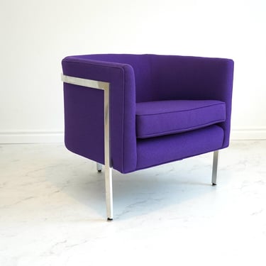 Purple 1960s Harvey Probber Mid-Century Modern Lounge Chair in Purple 