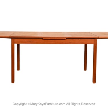 Danish Modern Teak Extendable Dining Table Vejle Stole Møbelfabrik 