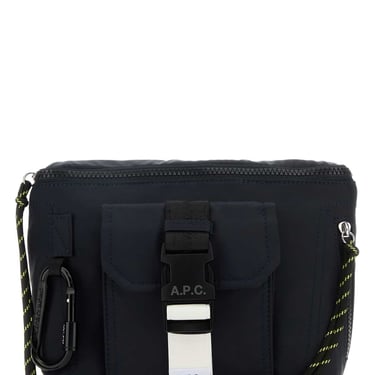 A.P.C. Men Navy Blue Canvas Trek Belt Bag