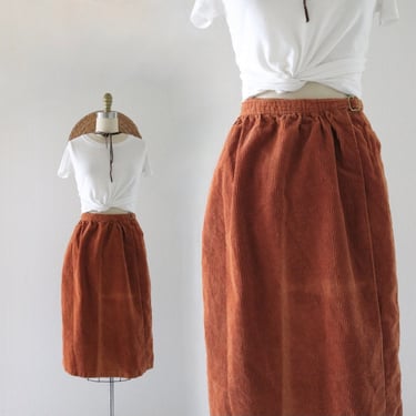 sunfaded corduroy wrap skirt - 26 - see details 