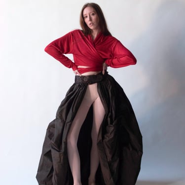 1980s Taffeta Overskirt | Carolina Herrera 