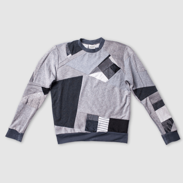 gray 'all-over reroll' sweatshirt