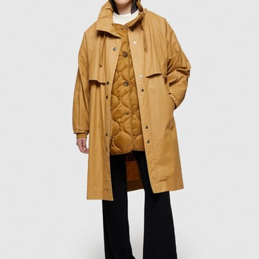 Waxed Cotton Long Jacket