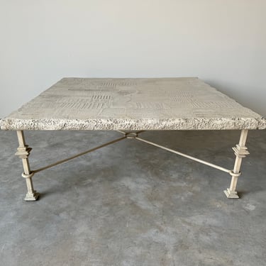 1980's J. Berdou Art Handmade Postmodern Coffee Table 