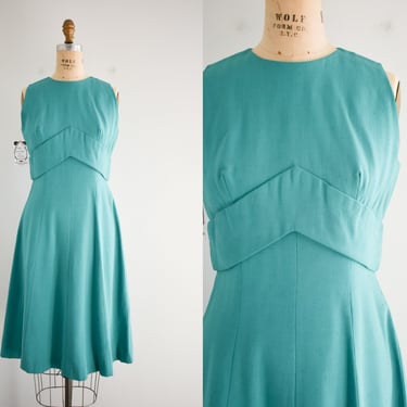 1960s Pauline Trigere Green Dress 
