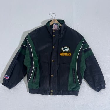 Vintage Green Bay Packers Starter Leather Jacket Sz. L