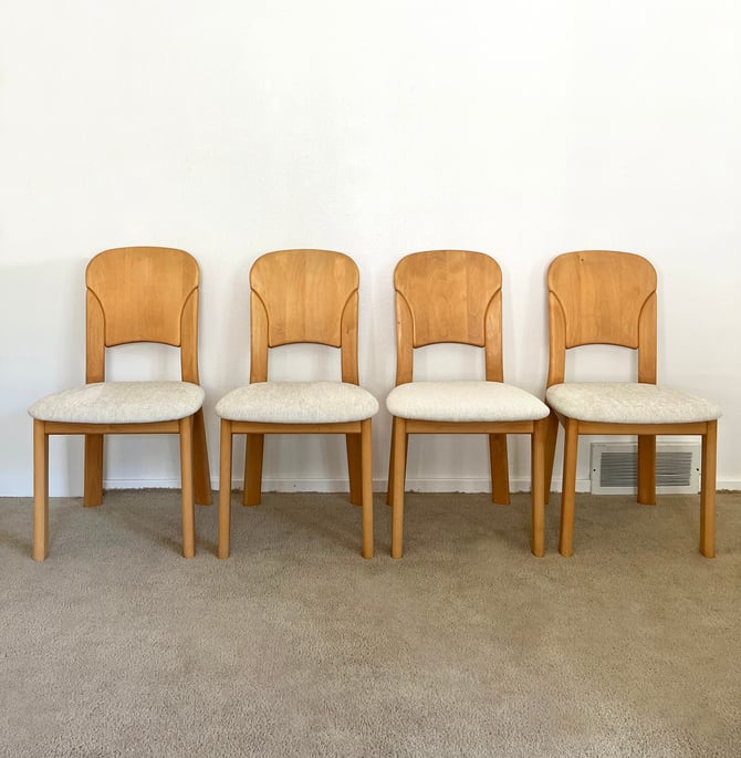mid century Danish modern (4) Italian dining chairs 