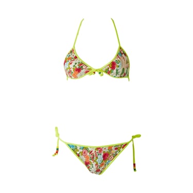 Dior Neon Floral Print Bikini